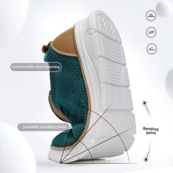 ⚡Men's Z53 Turquoise Mesh Casual Walking Business Oxfords Lightweight Sneakers - Picture 5 of 7